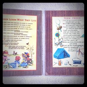 Vintage Wooden Child & Teen Poems